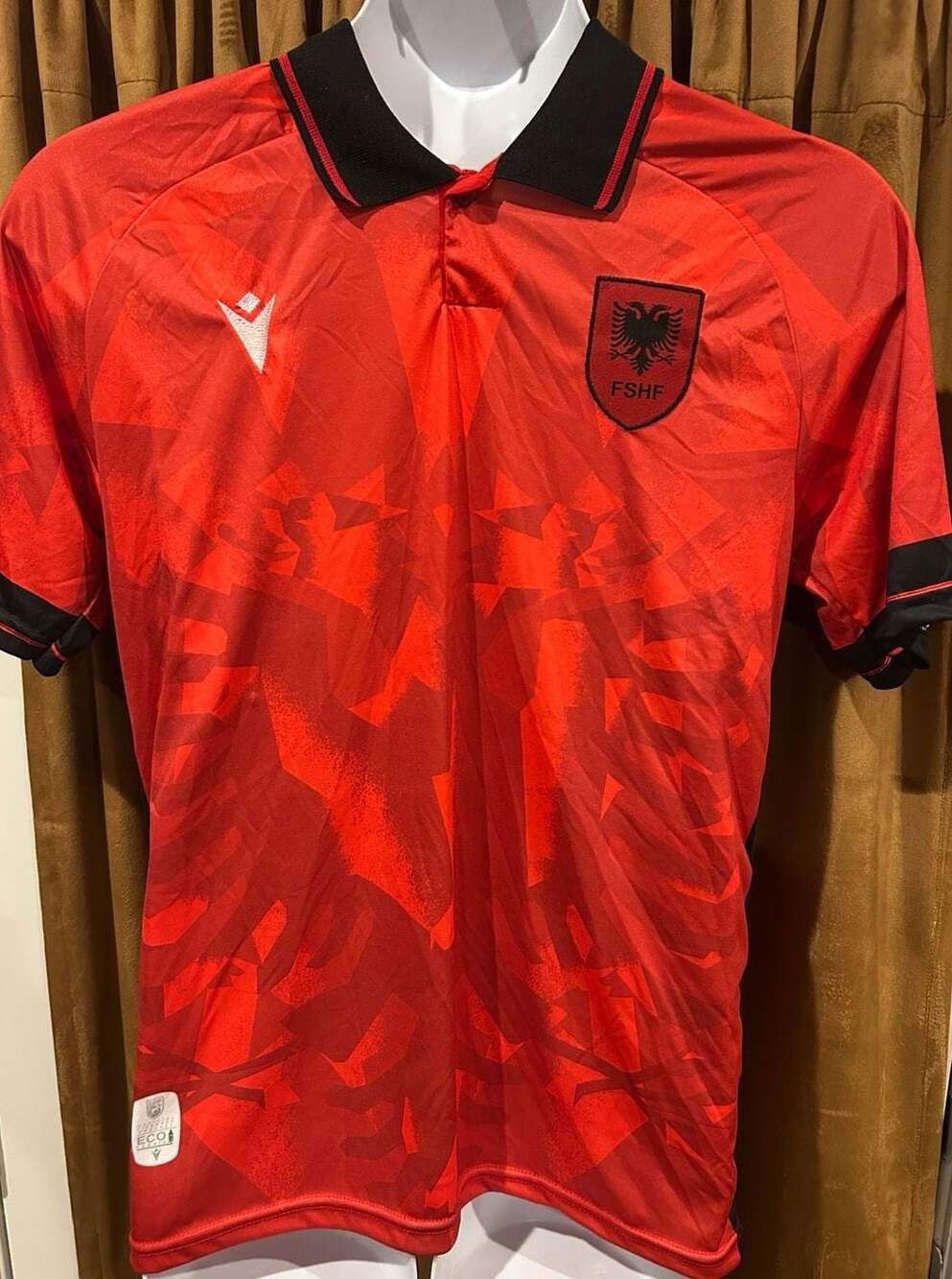Macron Albania National Team 2023-24 Home Jersey Red
